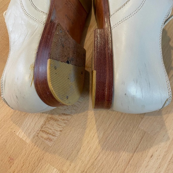 THROW BACK Vintage 80s Bass Oxfords Winter White - Picture 8 of 10